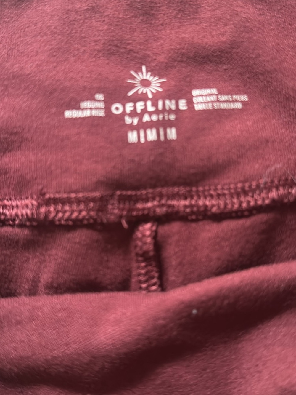 aerie Offline High-Rise Leggings in Wine